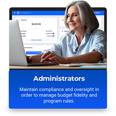 Administrator using ClassWallet