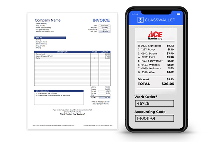 Digitize & store invoices